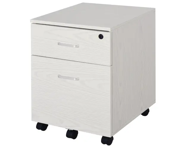 Vinsetto Organizator Documente, Dulap Depozitare Birou cu Blocare, 40x44x54.6 cm, Design Compact, Alb | Aosom Romania
