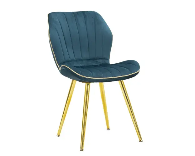 Mauro Ferretti SET SCAUNE 2 BUC PARIS SPACE TEAL / GOLD CM 46X58X77