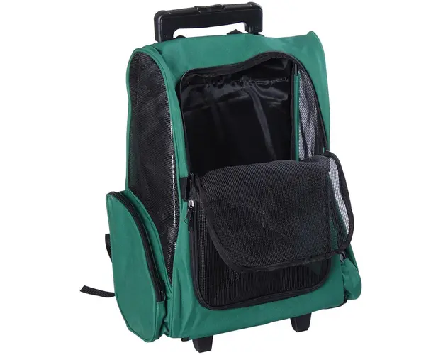 PawHut Trolley Rucsac Verde pentru Calatorii cu Animale de Companie, Confortabil si Sigur | Aosom Romania