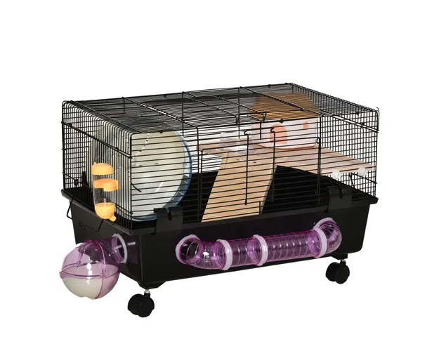 PawHut cusca hamsteri, cu mai multe niveluri, 60x35x38.5cm | Aosom Romania