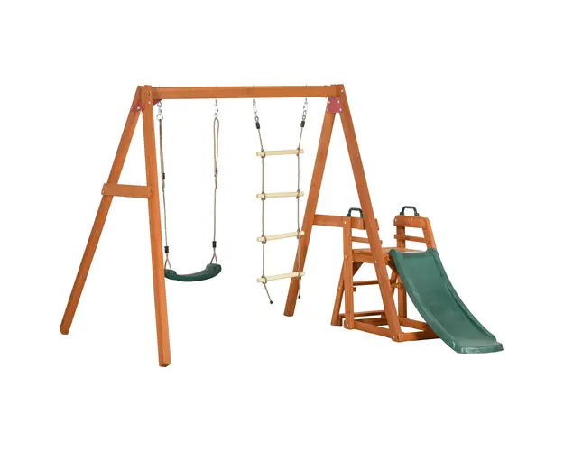 Outsunny Set 3 in 1 de leagan si tobogan, Set de leagan pentru co | Aosom Romania