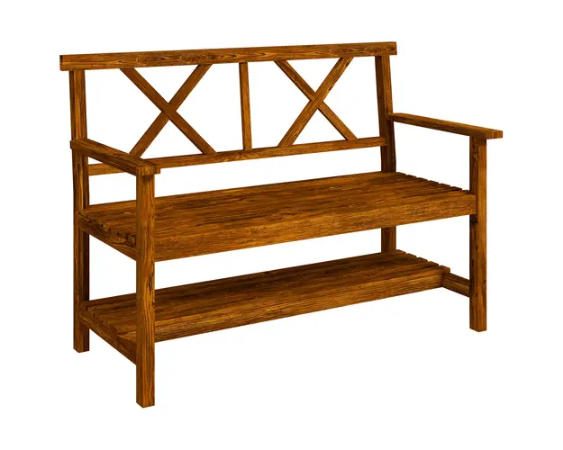 Outsunny Banca din Lemn, Banca cu 2 Locuri de Exterior cu Raft de Depozitare, Spatar, Cotiere si Scaun, 125x58x88 cm, Carbonizat | Aosom Romania