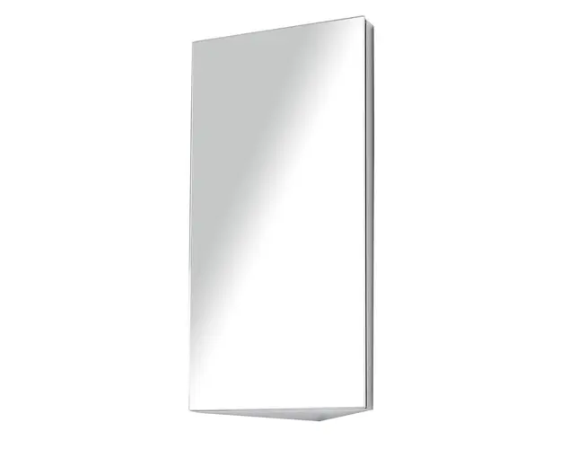 HOMCOM Dulap Unghiular de Baie cu Oglinda si 3 Rafturi Interioare, din Otel, 60x30x18.4 cm | Aosom Romania