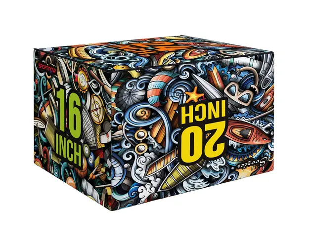 SPORTNOW Cutie Polimerica Plyo, Cutie pentru Sarituri Antiderapanta si Antrenament de Forta, 61x51x41 cm, Multicolor | Aosom Romania