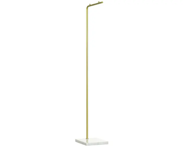 HOMCOM Suport de Haine Elegant, pentru Intrare, Dormitor, Sufragerie, din Metal si Marmura, 35x25x152 cm, Auriu si Alb | Aosom Romania
