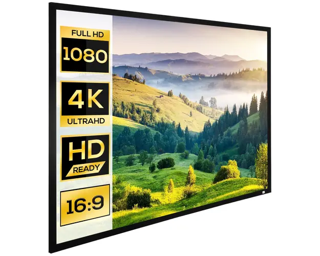 HOMCOM Ecran de Proiectie de 100 Inci, Compatibil cu Proiectoare LED si LCD, Ideal pentru Utilizare Acasa sau la Birou | Aosom Romania