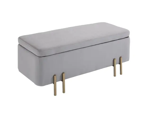 HOMCOM, banca tip container, 100x40x42cm, gri | Aosom Romania