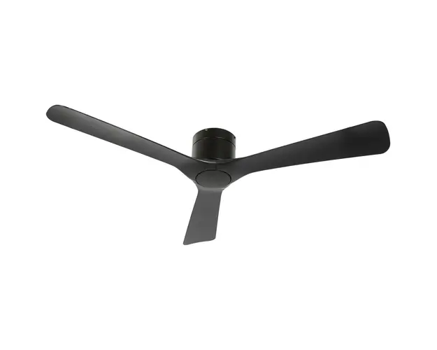 HOMCOM Ventilator de Tavan Reversibil, Ventilator Exterior sau Interior, cu Montare pe 3 Lame cu Telecomanda, Ф132x21 cm, Negru | Aosom Romania