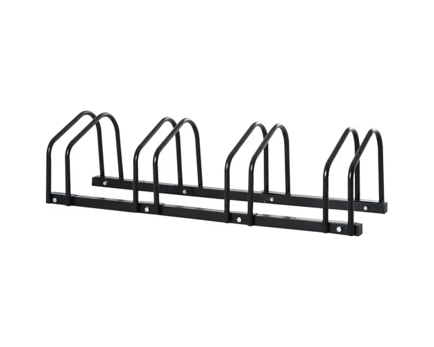 HOMCOM Suport de parcare pentru 4 biciclete din otel, 110x33x27 cm, negru | Aosom Romania