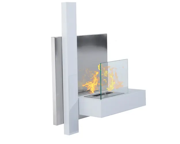 HOMCOM Semineu pe Bioetanol Incalzitor din Inox aparat de incalzire cu Rezervor 1.5LT, 75 x 22 x 63cm | AOSOM RO
