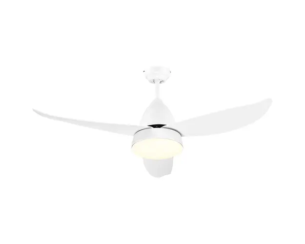 HOMCOM Ventilator de Tavan cu Lumini LED si Telecomanda, 6 Viteze, Ideal pentru Interior, Φ122x45 cm, Alb | Aosom Romania