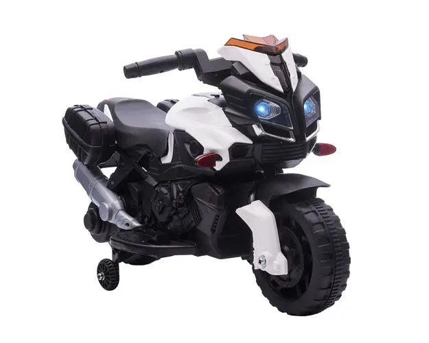 HOMCOM Motocicleta Electrica pentru Copii 18-48 Luni Faruri Claxon Viteza 3km/h 6V | Aosom Romania