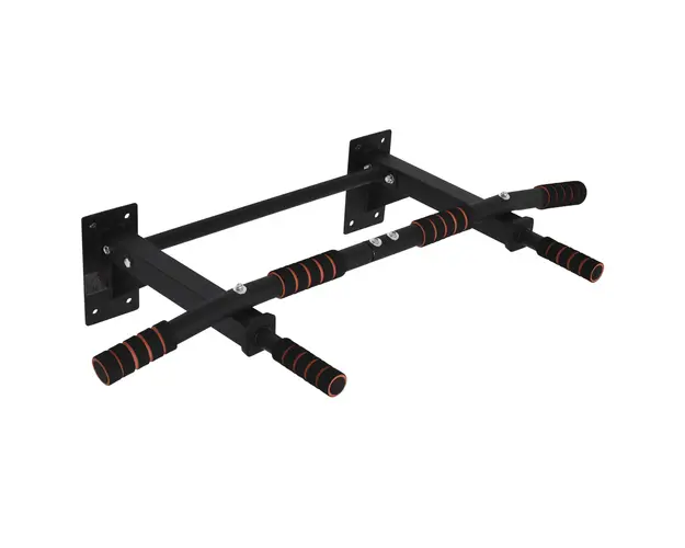 HOMCOM Bara de Tractiuni Multifunctionala din Otel, Montare pe Perete din Lemn sau Ciment, 94x51x18 cm, Neagra | Aosom Romania