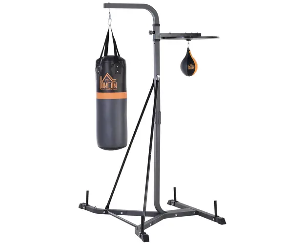 HOMCOM Aparat Multifunctional pentru Box, cu Sac de Box Reglabil si Punching Ball, Ideal pentru Antrenament si Fitness Acasa | Aosom Romania