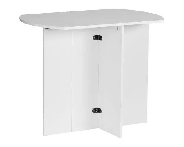 HOMCOM Masa Pliabila Bucatarie Pranz Lemn Melamina Usor de Curatat Design Compact Alb | Aosom Romania