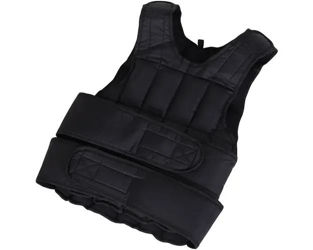HOMCOM Vesta ponderata 20kg cu 38 Greutati, Captuseala si Inchideri cu Velcro