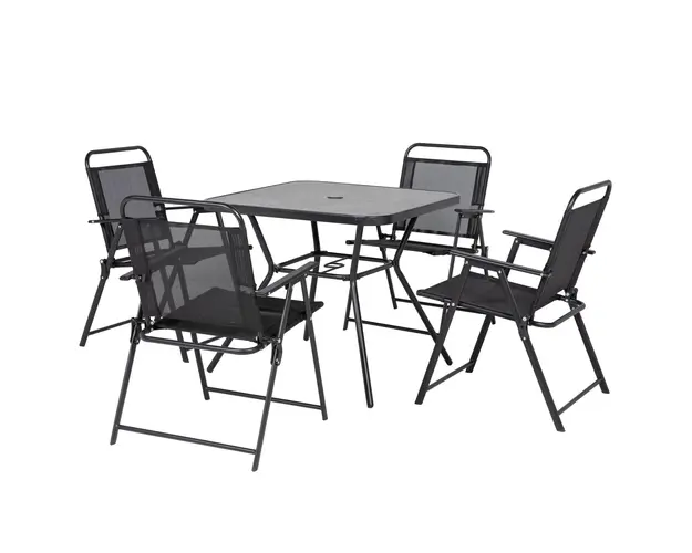 Outsunny Set din 5 piese pentru servit masa in aer liber cu 4 sca | Aosom Romania