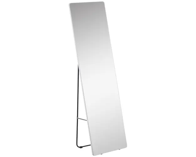 HOMCOM Oglinda de Toaleta Suspendata sau Inclinabila, din Aliaj de Aluminiu, Design Modern, Argintiu | Aosom Romania