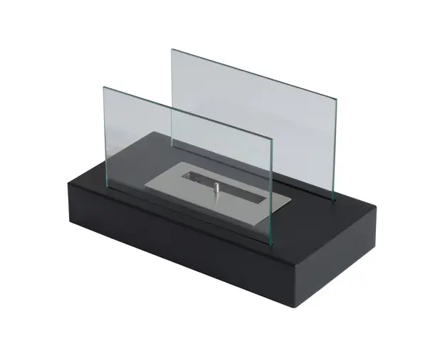 Semineu Bioetanol din Inox cu 1 rezervor de 0.5 L, durata 1.5 ore, 35x18x21cm Negru HOMCOM | Aosom RO