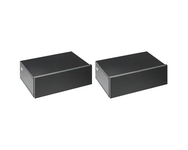 HOMCOM Set 2 Noptiere Suspendate pentru Dormitor, Noptiere Moderne din Lemn cu Fixare pe Perete, 40x30x15cm, Negru | Aosom Romania