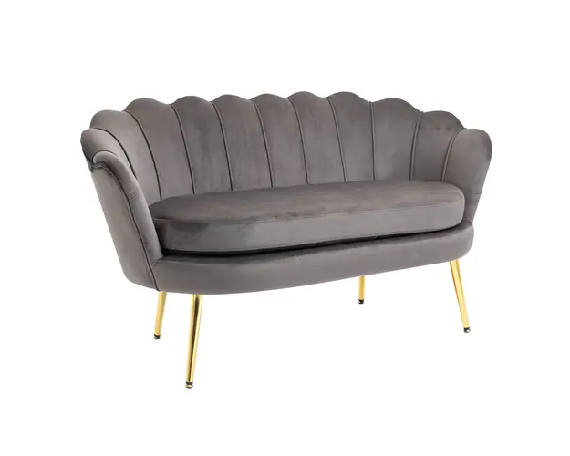HOMCOM canapea din catifea, 2 locuri,130x63x73cm, maro | Aosom Romania