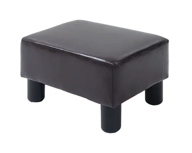 HOMCOM Taburet Otoman din Piele Artificiala, Dreptunghiular, pentru Living, 40x30x24cm | Aosom Romania