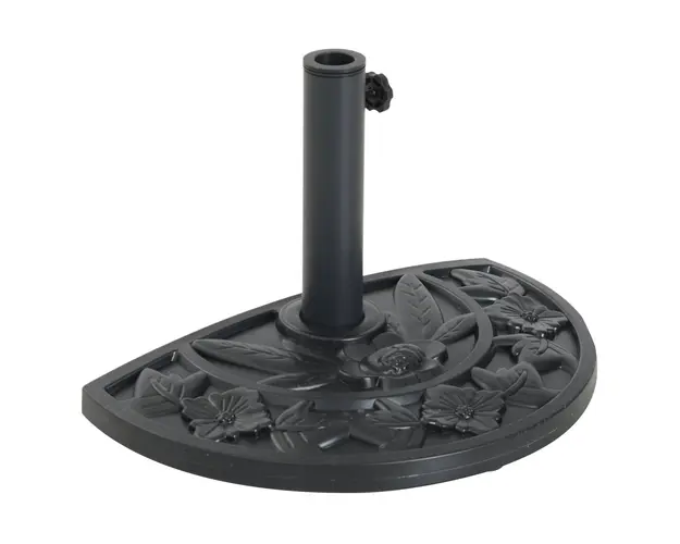 Outsunny Baza pentru Umbrela de Soare, Baza Semiluna, 50x32x32cm, Beton, Negru | Aosom Romania