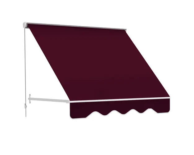 Outsunny Copertina de Soare Rulanta cu Unghi Reglabil 0-120, Copertina Verticala de Exterior Anti UV, 180×70 cm, Rosu | Aosom Romania