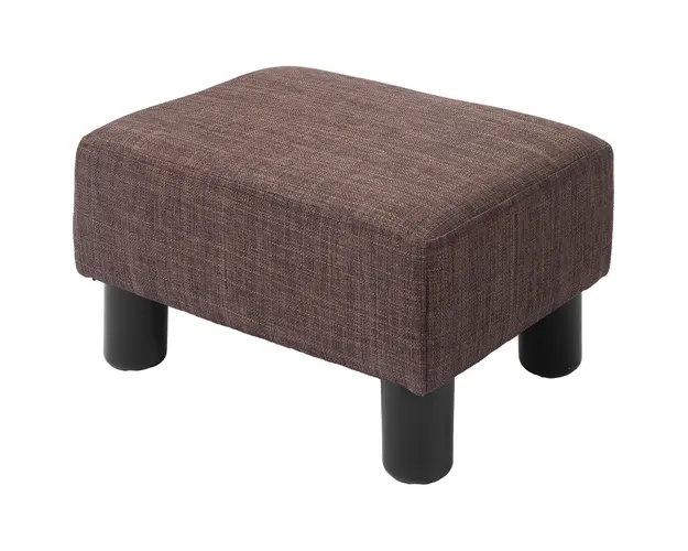 HOMCOM Taburet Otoman din stofa Scaun dreptunghiular mic captusit pentru sufragerie si sufragerie, 40x30x24cm | Aosom Romania