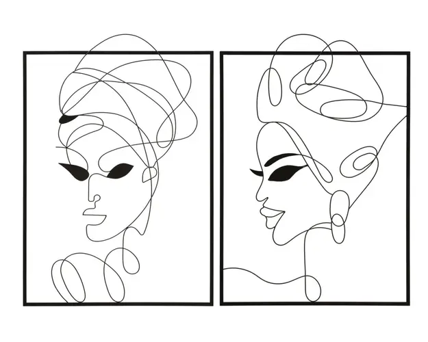 Mauro Ferretti Set Panouri Fier Tribal Femeie Simplu Cm 70X1X100