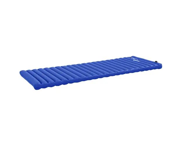Outsunny Saltea Gonflabila Unica cu Pompa de Picioare Incorporata, Saltea de Camping, 195x70x10 cm, Albastru | Aosom Romania