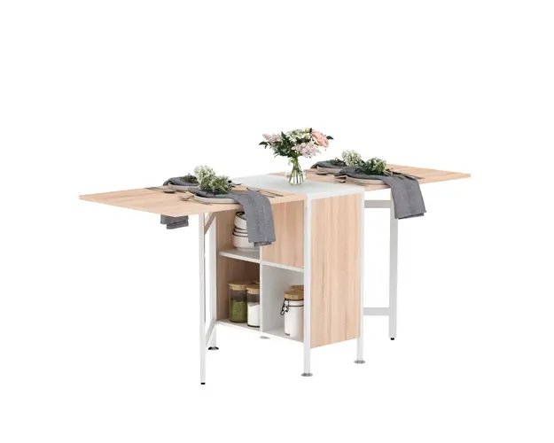 HOMCOM Masa pliabila cu 4 Compartimente, mobilier pentru bucatarie | Aosom Ro