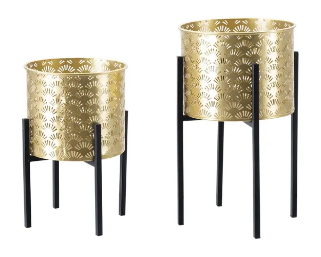 Mauro Ferretti Set Suport De Flori Pot Glass -A- Cm Ø 21X38-19X28
