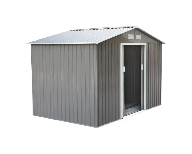 Outsunny magazie scule si unelte, casuta de gradina din fier, sopron pentru exterior 277x191x192 cm | Aosom Romania