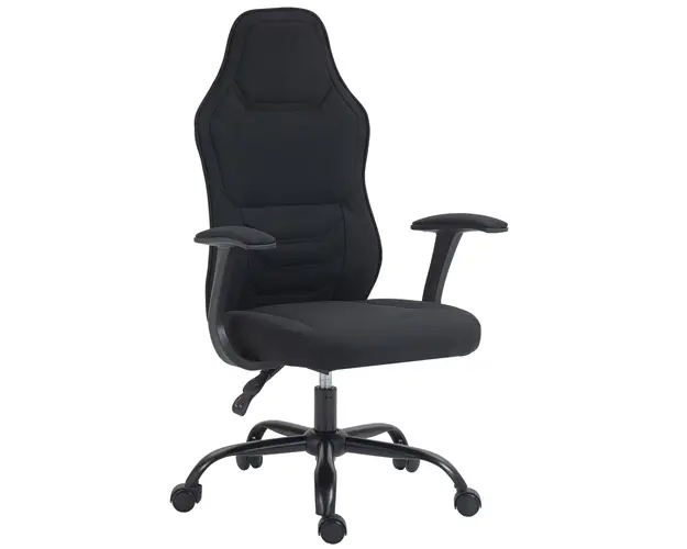 HOMCOM Scaun de Gaming Rabatabil cu Suport Lombar, Scaun de Gaming cu Inaltime Reglabila, 65x59x113 cm, Negru | Aosom Romania