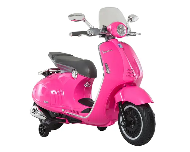 HOMCOM Motocicleta Jucarie, Motocicleta pentru Copii 3+ Ani din PP si Otel cu 2 Roti Suplimentare, 108x49x75 cm, Roz | Aosom Romania