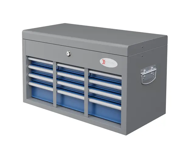 DURHAND Cutie Pentru Scule Cu Incuietoare Cu 6 Sertare Cu Glisiere Cu Rulment Cu Bile, Portabil, Cu Finisaj Acoperit Cu Pulbere, Albastru