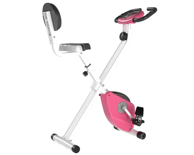 HOMCOM Bicicleta Fitness Pliabila cu 5 Pozitii, Rezistenta Magnetica 8 Nivele, Antrenament Acasa, 43x97x109cm, Gri si Negru | Aosom Romania