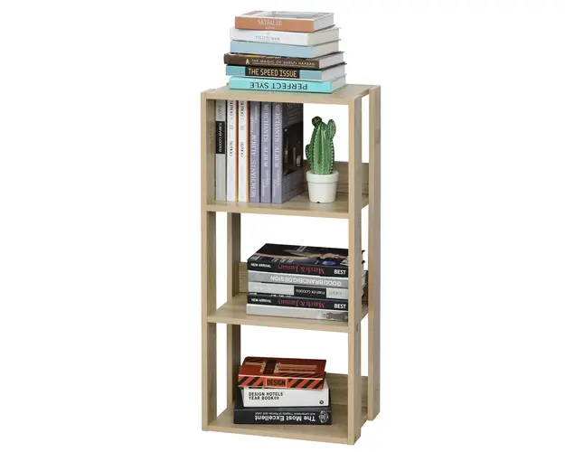 Biblioteca din lemn cu 3 rafturi, 40x29.2x87.9cm HOMCOM | Aosom RO