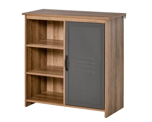 HOMCOM Mobilier Multifunctional cu Rafturi, 80x35x82 cm, Maro, Ideal Orice Incapere | Aosom Romania