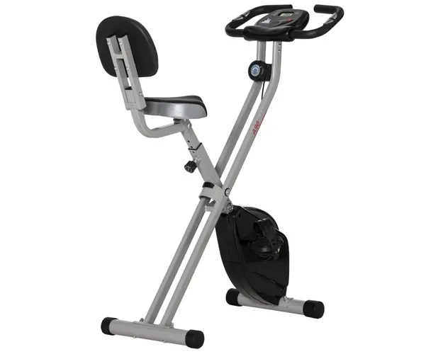 HOMCOM Biciclet Fitness Pliabila cu 5 Pozitii Reglabile si 8 Nivele de Rezistenta Magnetica, 43x97x109 cm, Gri | Aosom Romania