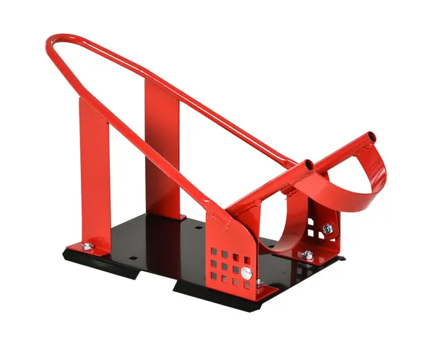 HOMCOM Suport Frontal Metalic pentru Motociclete, Capacitate 450 kg, cu Sectiuni Pre-gaurite, 27.5x51-69x34 cm, Negru | Aosom Romania