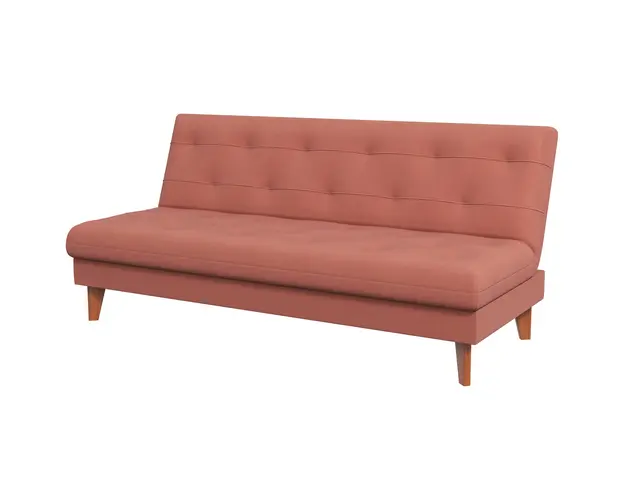 HOMCOM Canapea Extensibila 3 In 1, Captusita, cu Spatar Reglabil pe 3 Niveluri, Sezlong cu 3 Locuri, 185x85x84 cm, Portocaliu | Aosom Romania