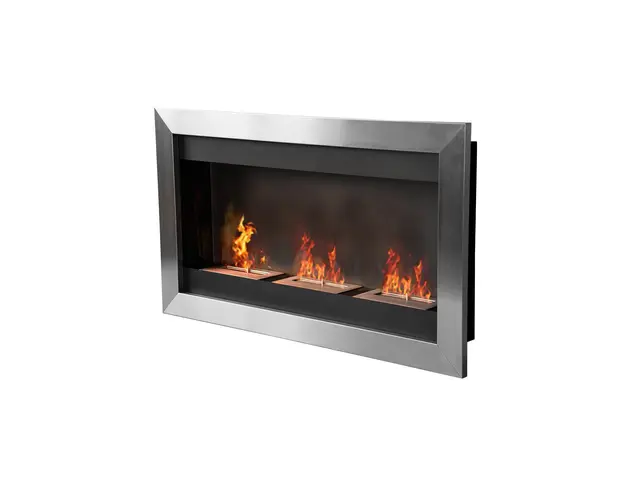 HomCom Semineu cu Bioetanol pentru Perete cu 3 Arzatoare din Inox 1.5LT 110 x 63 x 16cm