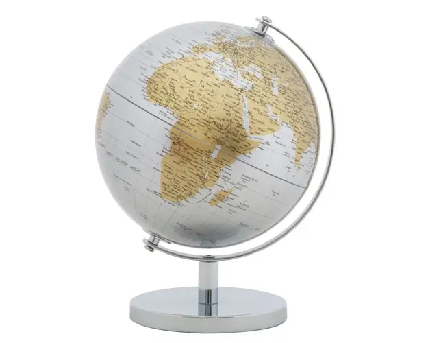 Mauro Ferretti Globul Lumii Noi Argintiu Cm Ø 20X28