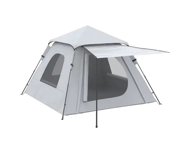 Outsunny Cort de Camping Automat cu Veranda pentru 2-3 Persoane, Cort Pop-Up in Aer Liber, Adapost Portabil | Aosom Romania