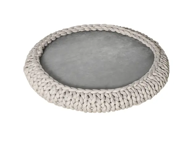 PawHut Culcus Confortabil pentru Pisici si Caini, Rotund cu Margini Inalte, Perna Catifelata, Dimensiuni Φ93x15cm, Gri | Aosom Romania