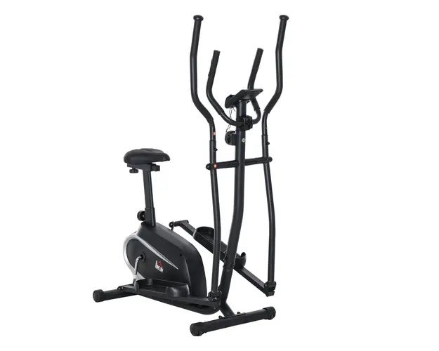HOMCOM Bicicleta Fitness cu Monitor LCD si 8 Nivele de Rezistenta, Antrenament Cardio la Domiciliu | Aosom Romania