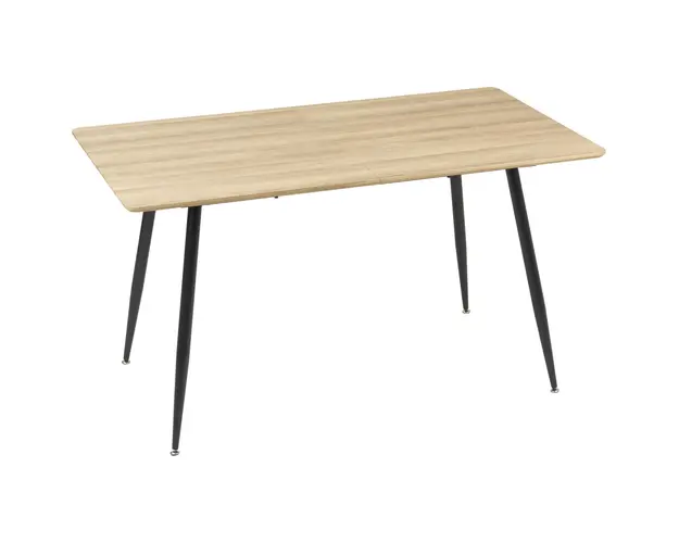 Masa HOMCOM 4 persoane, lemn, picioare din otel reglabile, lemn si negru 140x80x76cm | Aosom Romania