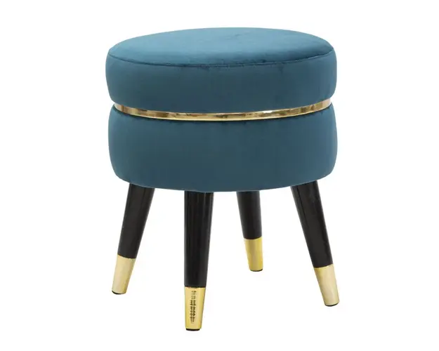 Mauro Ferretti TABURET PARIS TEAL/AURIU CM Ø 35X40,5